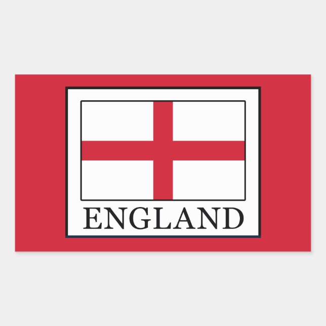 England Rechteckiger Aufkleber (Vorderseite)