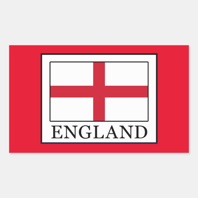 England Rechteckiger Aufkleber (Vorderseite)