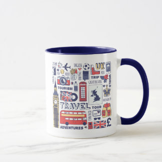 England-Reise-Gekritzel Tasse