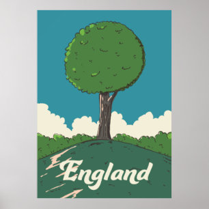 England Retro Reiseplakat Poster