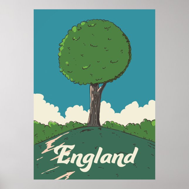 England Retro Reiseplakat Poster (Vorne)