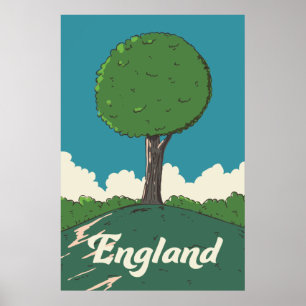England Retro Reiseplakat Poster