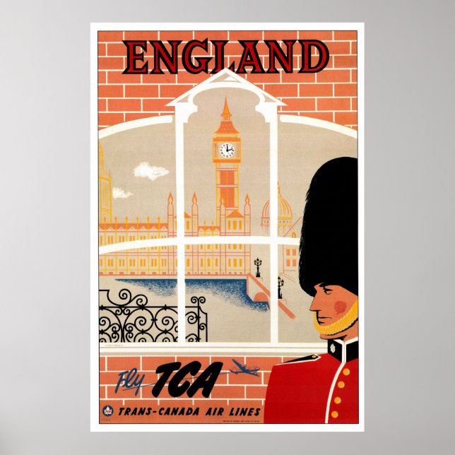 England Retro Travel Poster (Vorne)