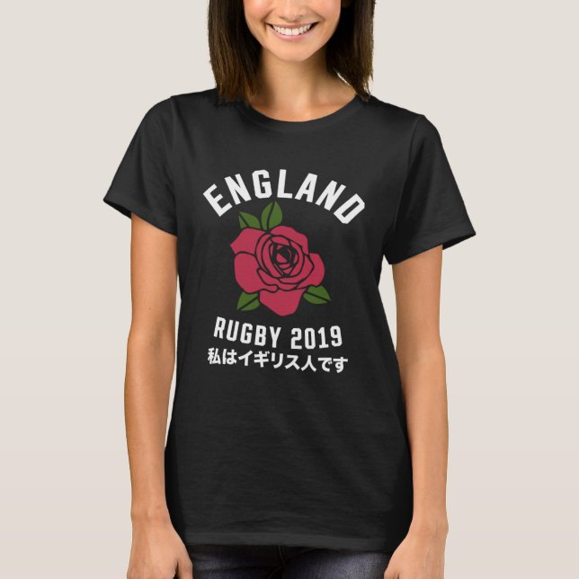 England Rugby 2019 Klassische Rose T-Shirt (Vorderseite)