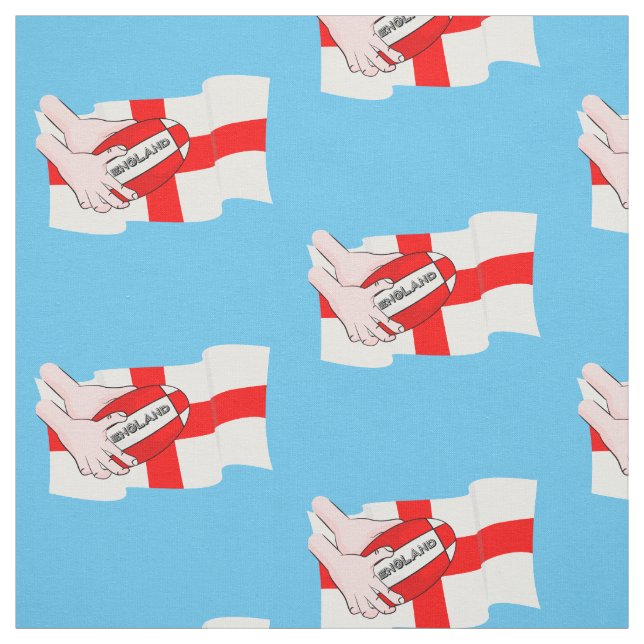 England Rugby Team Unterstützer Flag mit Ball Stoff (Muster)