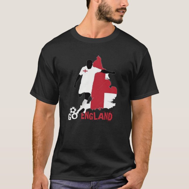 England, schwarzer T - Shirt. 01 T-Shirt (Vorderseite)
