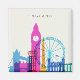 England-Skyline Magnet