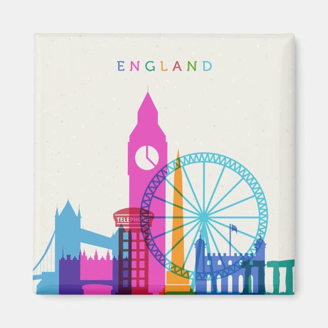 England Skyline Magnet (Vorne)