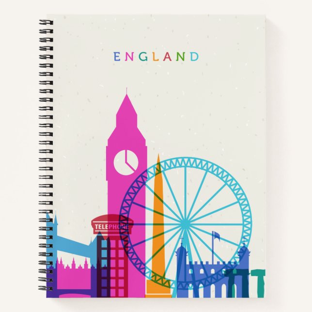 England Skyline Notizbuch (Vorderseite)