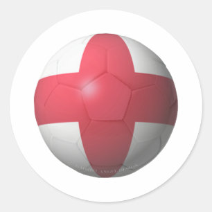 England Soccer Runder Aufkleber