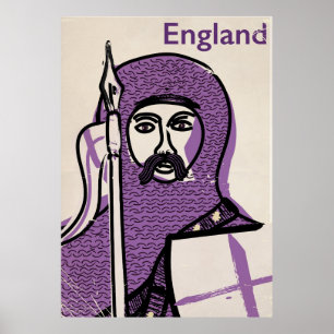 England & St. George Vintage-Reiseposter im Stil d Poster