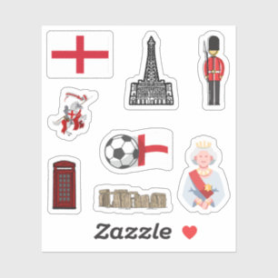 England Stickers Aufkleber