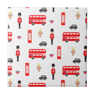 England Symbole Muster Fliese