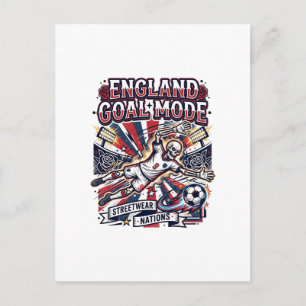 England Tor Modus Skelett Stürmer Nationen Streetw Postkarte