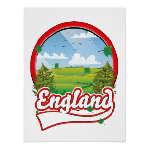 England Travel Logo Poster