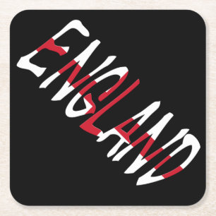 England überschneidet sich auf Englisch Flag Unte Rechteckiger Pappuntersetzer
