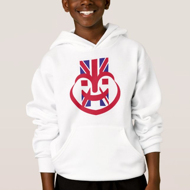 ENGLAND UK FACE HEART BY MASANSER HOODIE (Vorderseite)