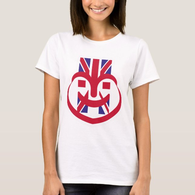 ENGLAND UK FACE HEART BY MASANSER T-Shirt (Vorderseite)