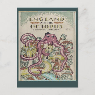 England und der Oktopus Postkarte