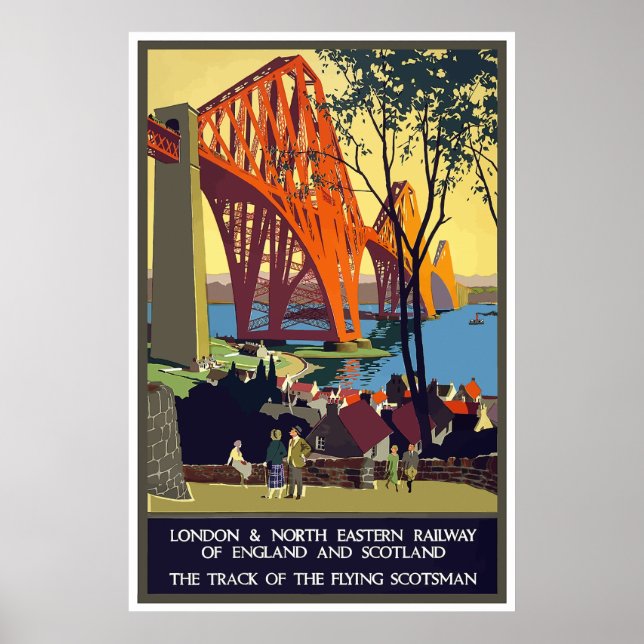 England und Schottland Reiseplakat Poster (Vorne)