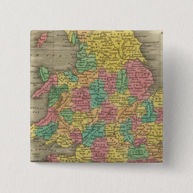 England und Wales Button (Vorderseite)