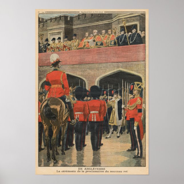 England, Verkündung des neuen Königs George V Poster (Vorne)