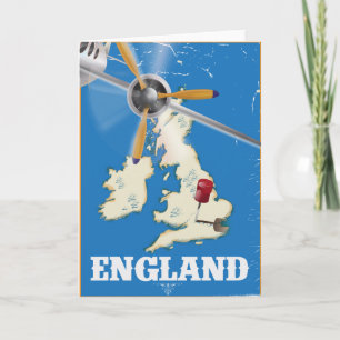 England Vintage-Reiseposter. Feiertagskarte