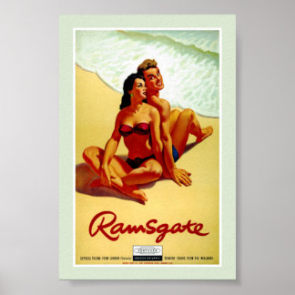 England Vintage Reiseposter Restauriert Poster