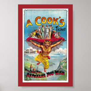 England Vintage Zirkusposter Restauriert Poster