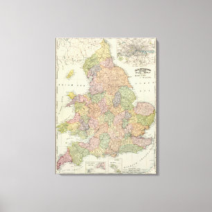 England, Wales 4 Leinwanddruck