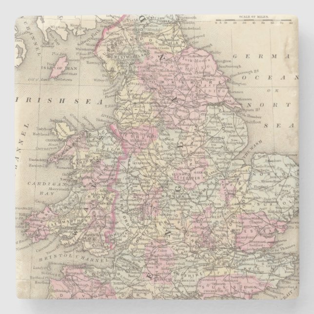 England, Wales 5 Steinuntersetzer (Vorderseite)