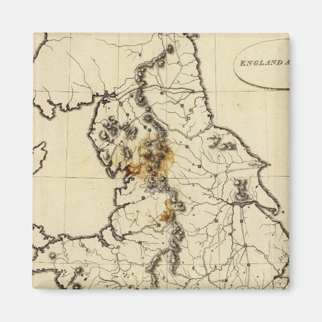 England, Wales Kontur Magnet (Vorne)