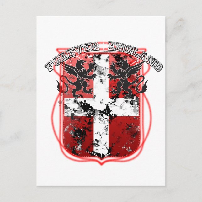 England Wappen Postkarte (Vorderseite)