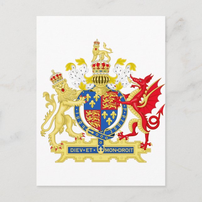 England Wappen Postkarte (Vorderseite)