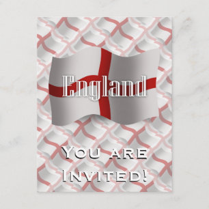 England Wave Flag Einladung