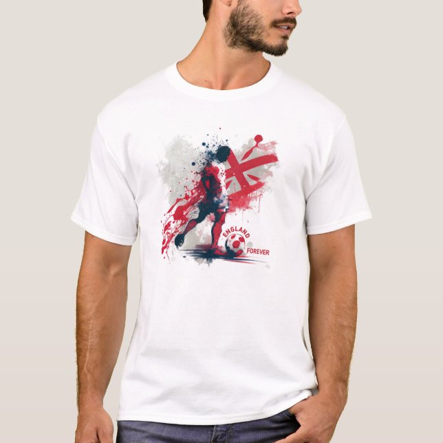 England Weißer T - Shirt. 02 T-Shirt (Vorderseite)