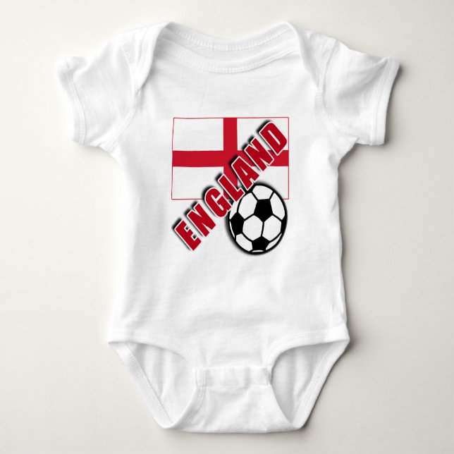 ENGLAND-WeltFußballfan-T-Shirts Baby Strampler (Vorderseite)