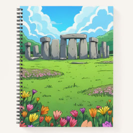 England's Stonehenge in Spring Notizbuch