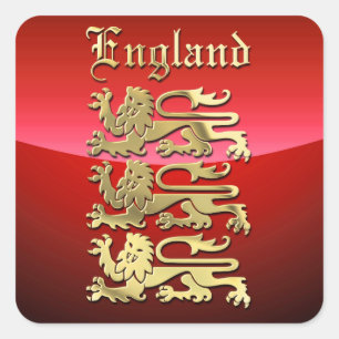 Englands Wappen Quadratischer Aufkleber