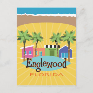 Englewood, Florida Vintag inspirierter Retro-Stil Postkarte