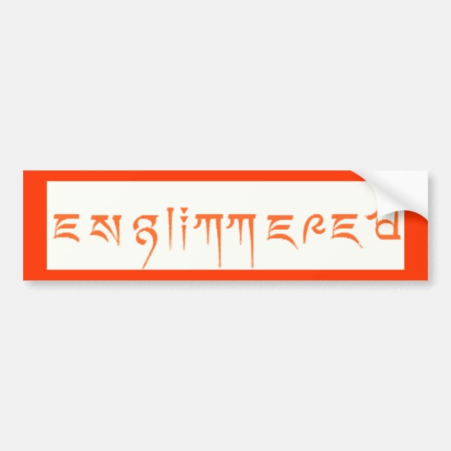 Englimmered Autoaufkleber (Vorne)