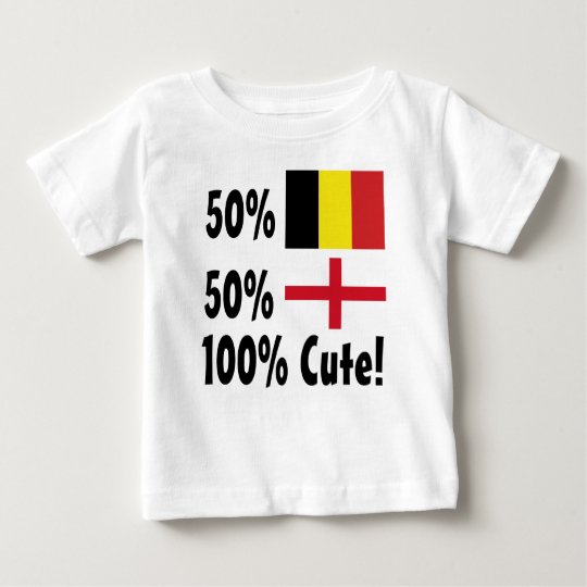Englisch 100% 50% Belgier-50% niedlich Baby T-shirt