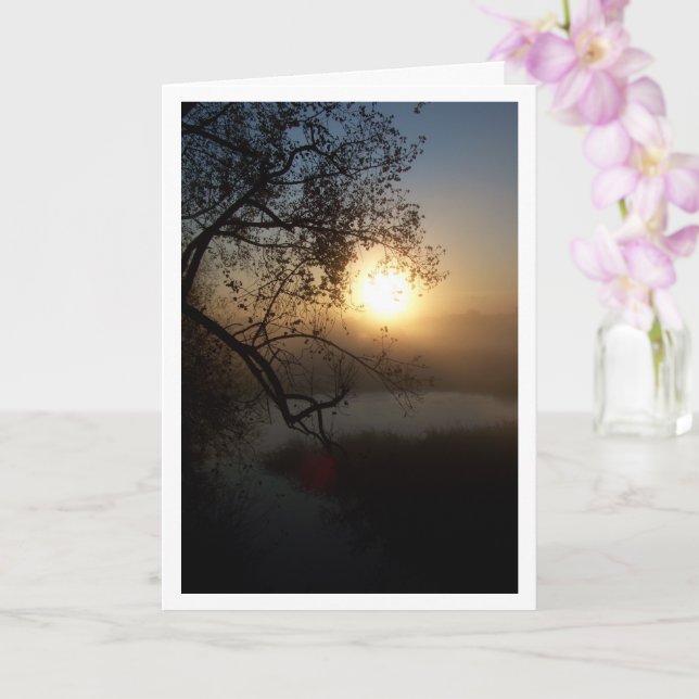 Englisch Abend Sunset Landscape Karte (Orchidee)