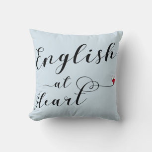Englisch am Herz-Wurfs-Kissen, England Kissen