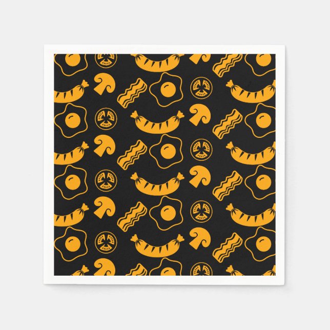 Englisch Breakfast Pattern Serviette (Vorderseite)