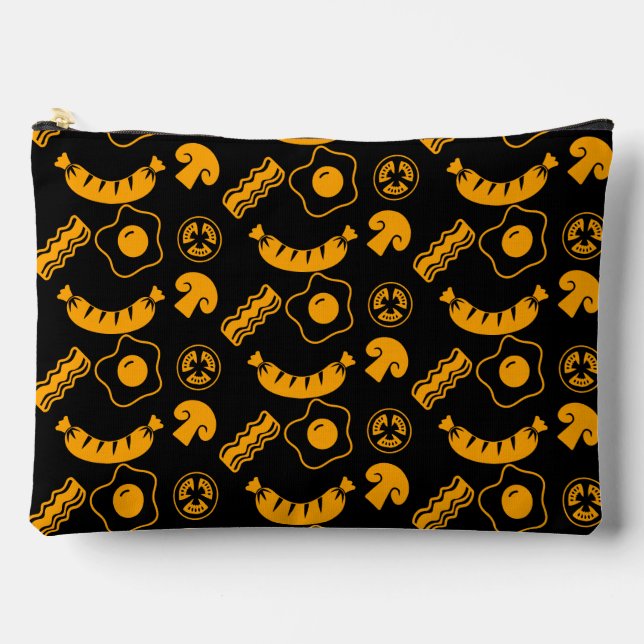 Englisch Breakfast Pattern Zubehörtasche (Vorderseite)