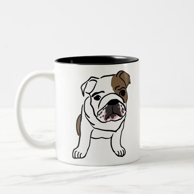 Englisch Bulldog Gift Shirts Nope Lazy English Bul Zweifarbige Tasse (Links)