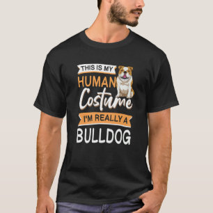 Englisch Bulldog Halloween Kostümbekleidung für Ki T-Shirt