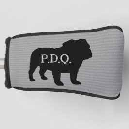 Englisch Bulldog Hund brütet Silhouette Custom Tex Golf Headcover