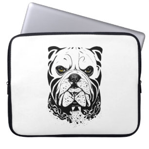 Englisch Bulldog Pet Animal Nature Illustration Ar Laptopschutzhülle